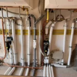 Centrale termica in palazzina (tubature) - lavori realizzato dalla Passerini Marco Impianti Idrotermosanitari - idraulico provincia Perugia